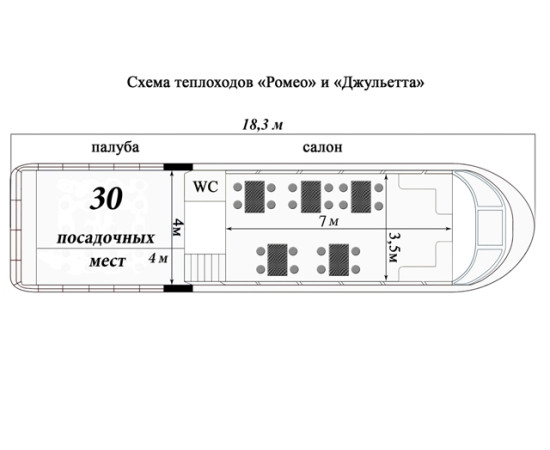 Аренда теплохода «Ромео»